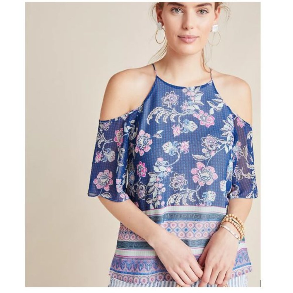 Maisie Open-Shoulder Blouse by Daniel Rainn from Anthropologie - Size Medium